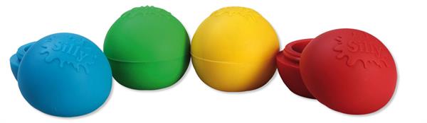 "Silly" Balls - runde Silkon-Dosen 4er Set